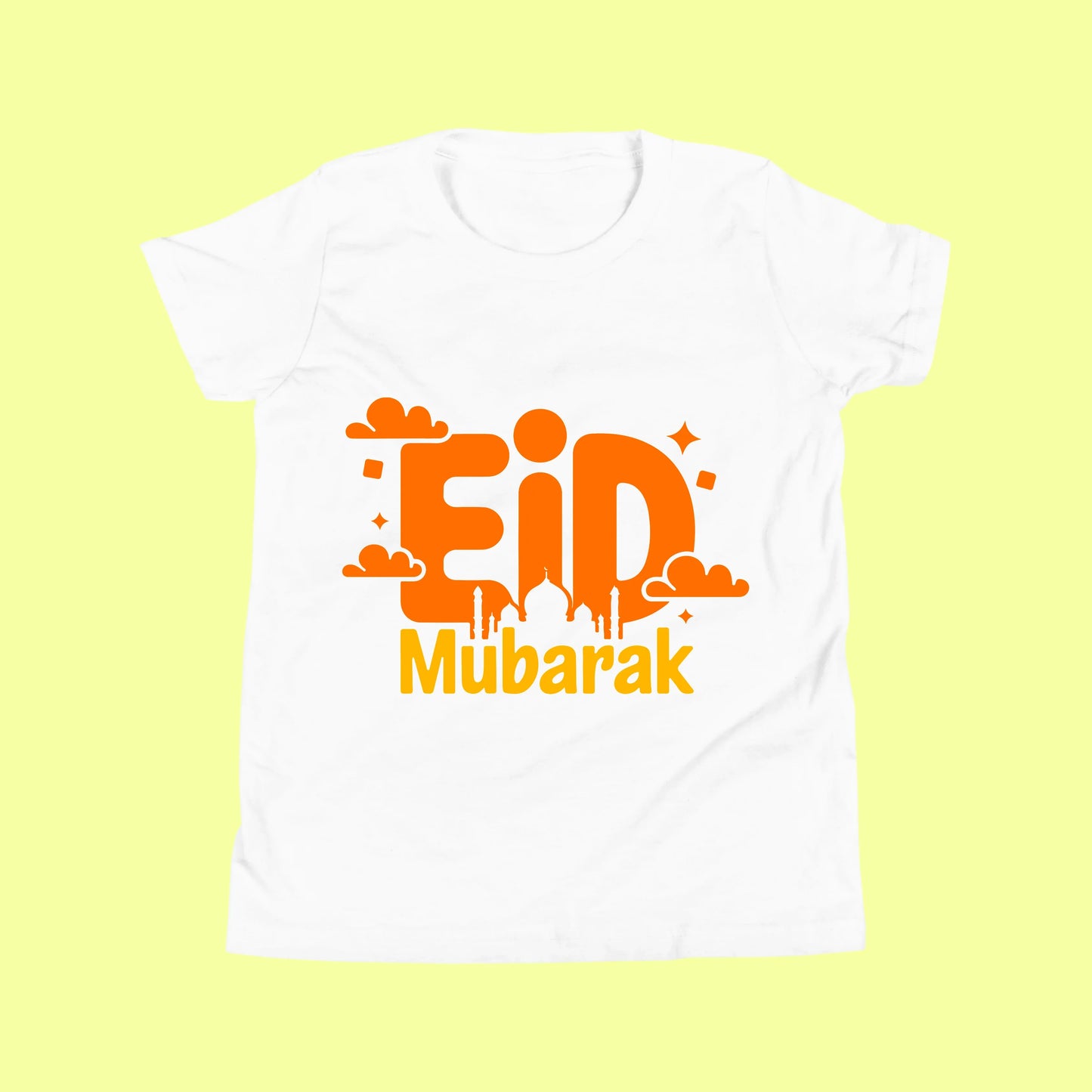 Eid Mubarak Kids Shirt – Cute Islamic Crescent Moon & Mosque T-Shirt for Boys and Girls SavigStyle