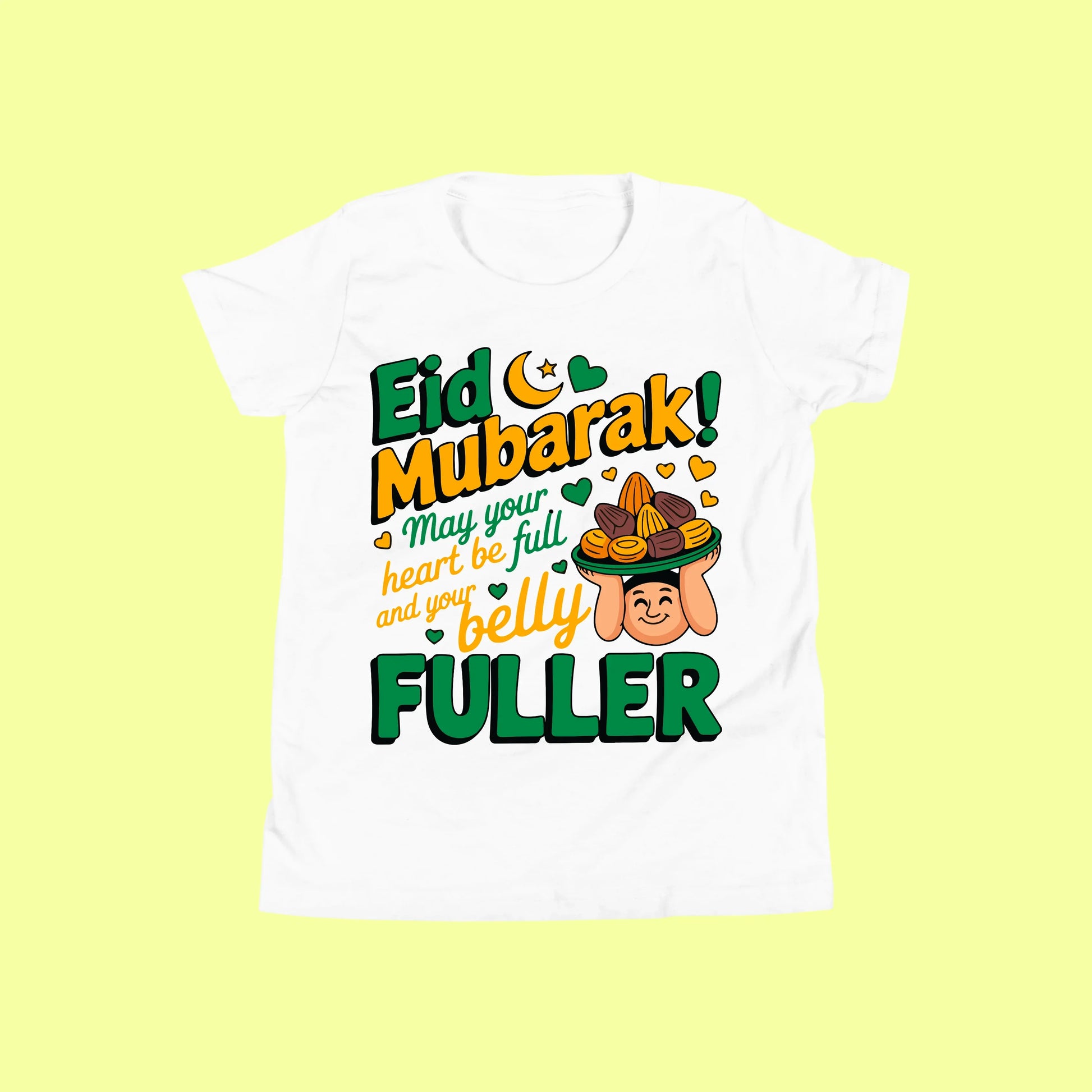 Eid Mubarak Shirt – Heart Full Belly Fuller Tee SavigStyle