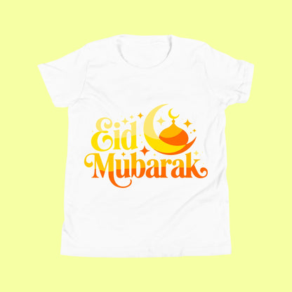 Eid Mubarak Kids Shirt – Cute Crescent Moon & Mosque T-Shirt for Boys and Girls SavigStyle