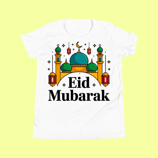 Kids Eid Mubarak Mosqur T-Shirt – Cute Islamic Eid Gift Tee for Boys & Girls SavigStyle