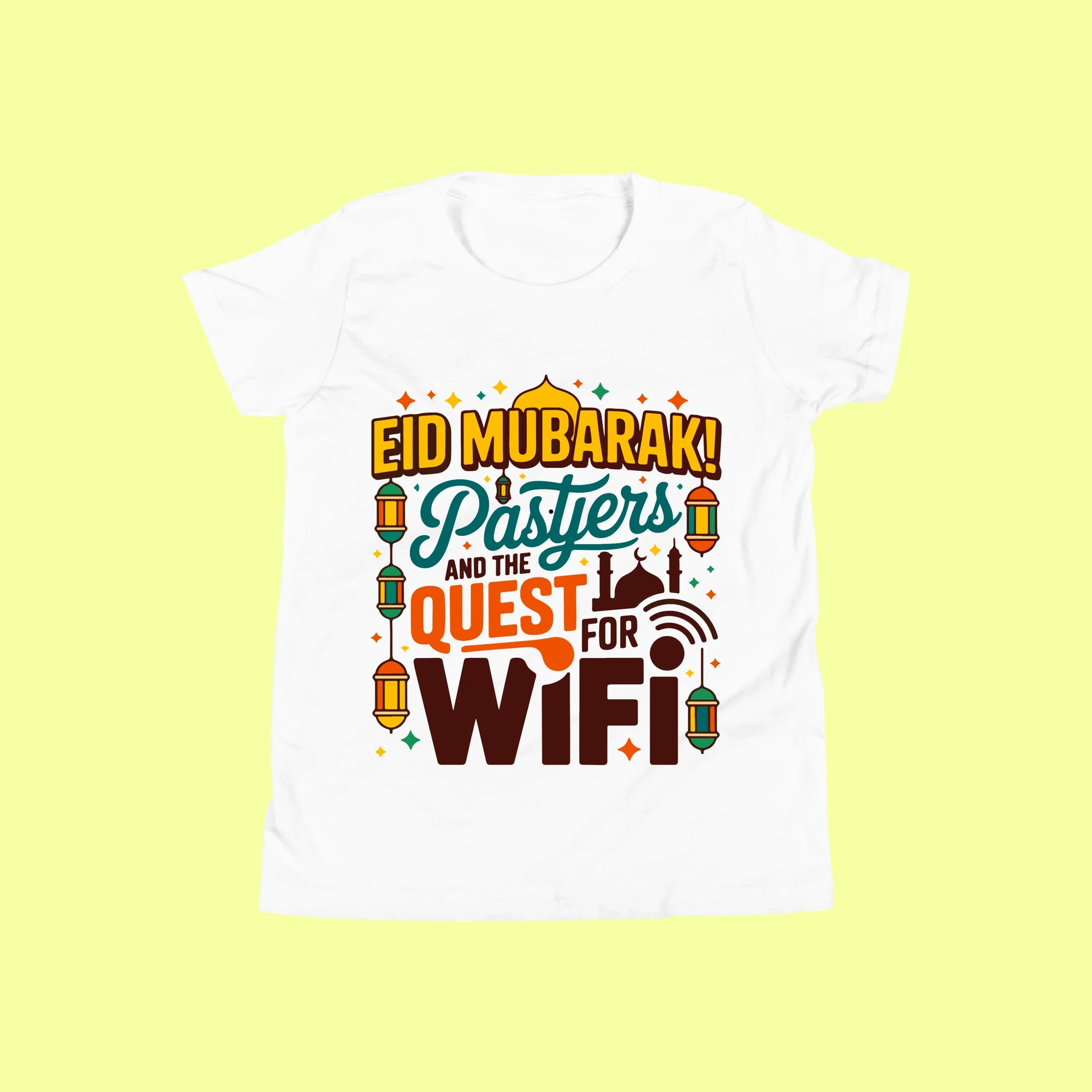 Eid Mubarak: Prayers & WiFi Quest T-Shirt SavigStyle