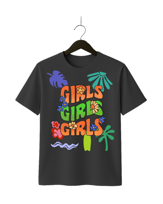Girls Girls Girls Graphic T-Shirt – Cute Retro Summer Tee for Women SavigStyle